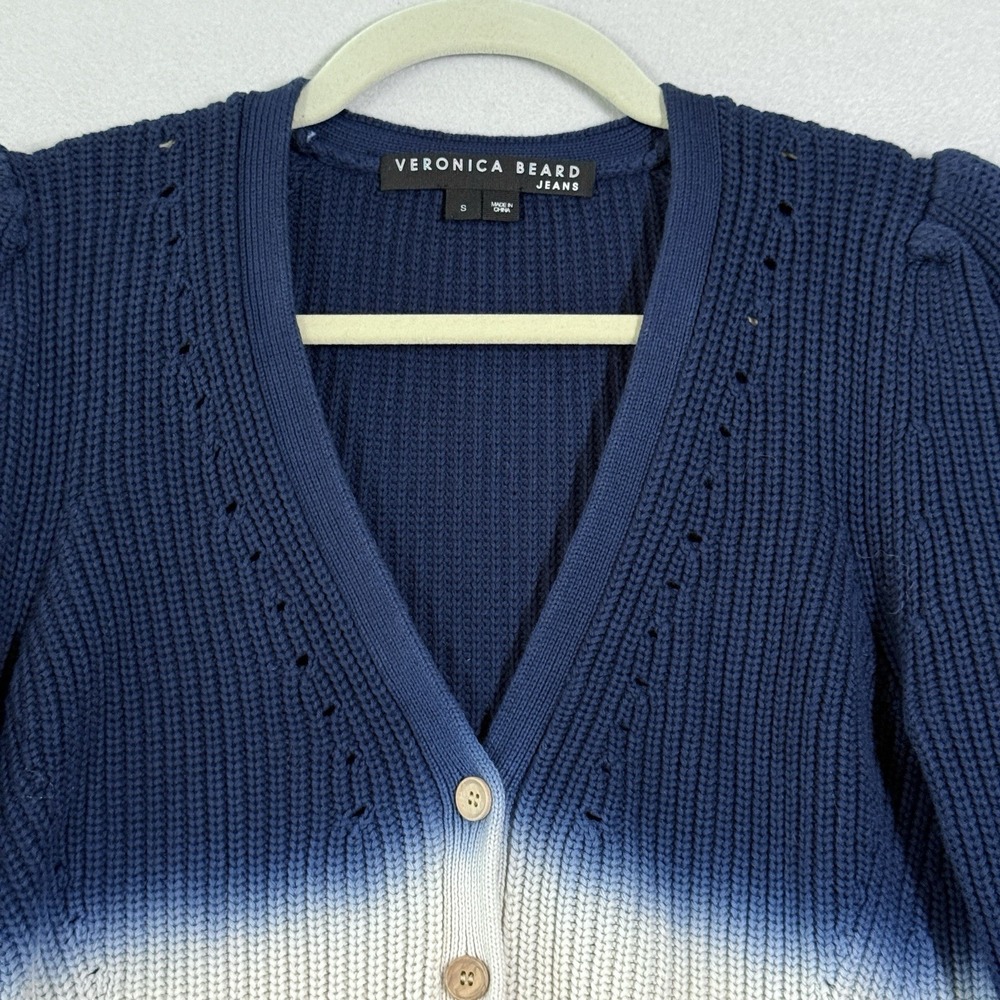 Veronica Beard Sweater Womens Small Parula Cardigan Tie Dye Ombré Colorblock - Picture 2 of 12